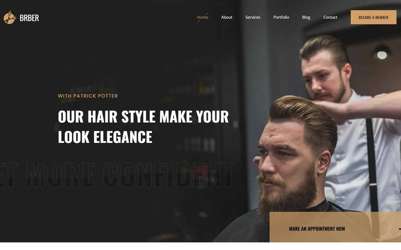 Barber Shop website preview