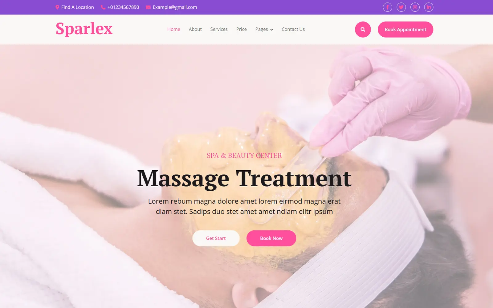 Beauty And Spa website preview