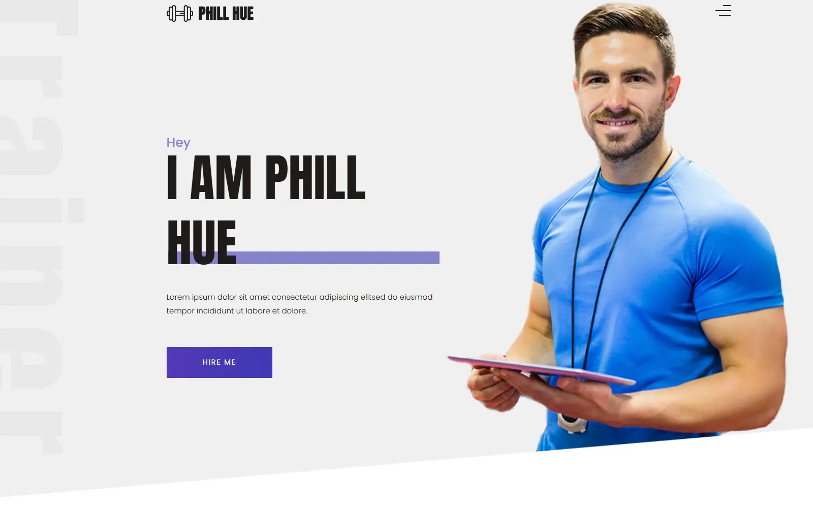 Fitness Trainer website preview