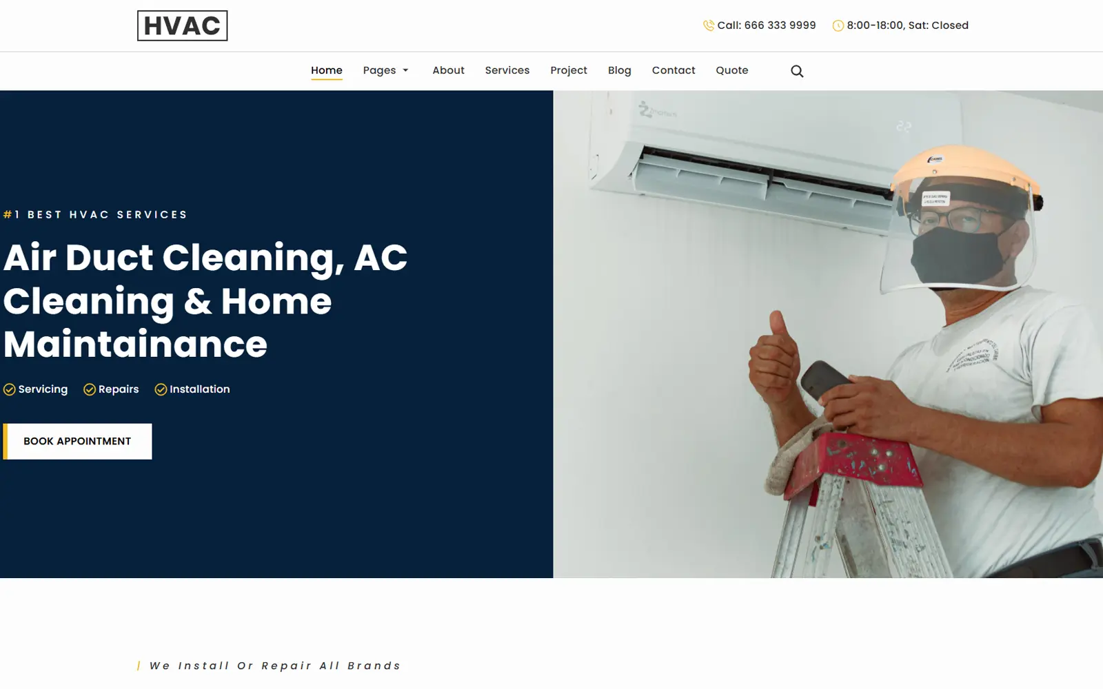 HVAC website preview