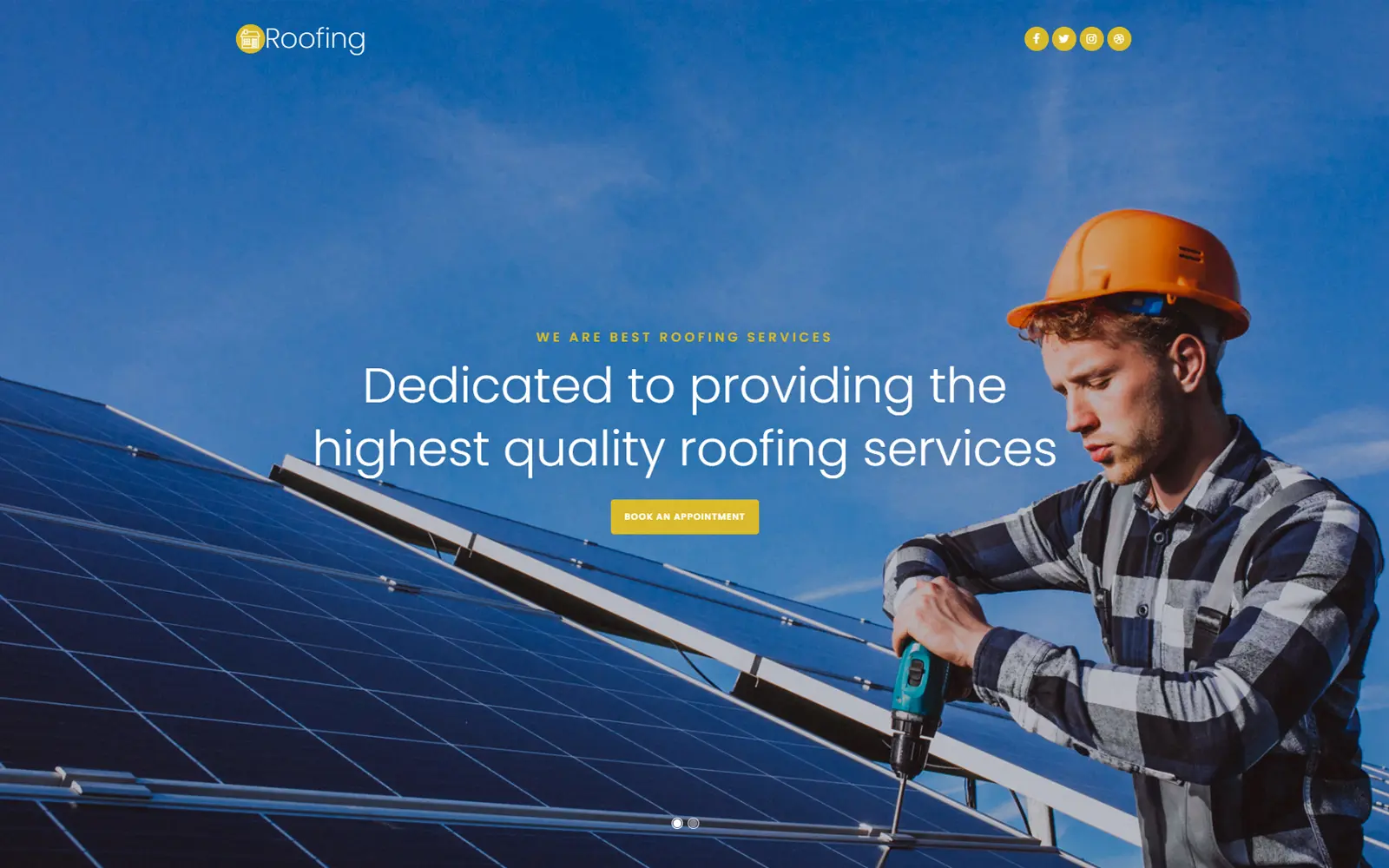 Roofing website preview